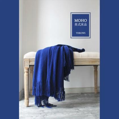 Textured Knitted Super Soft Throw B..