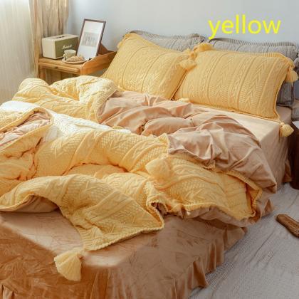  Luxury Cable Knit Bedding Set Styl..