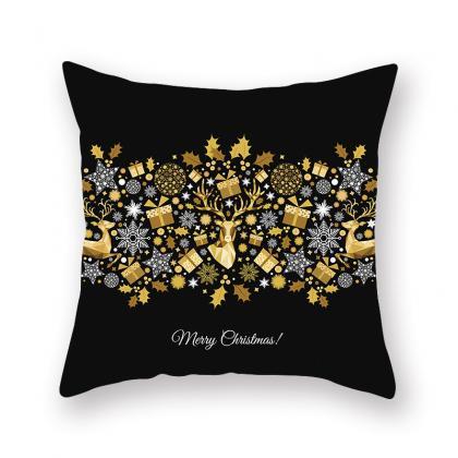 Christmas Bronzing Pillow Cover Mer..