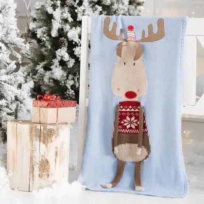 Children's Christmas Deer Wool Quil..