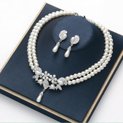 Women's Silver-Tone Simulated Pearl..