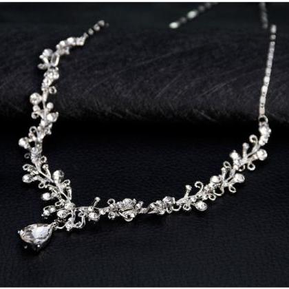 Crystal Diamond Necklace Set Bridal..