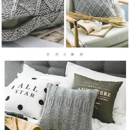 Sofa pillow cushion Knitting pillow..