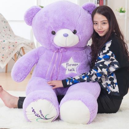Purple lavender bear plush toy hug ..