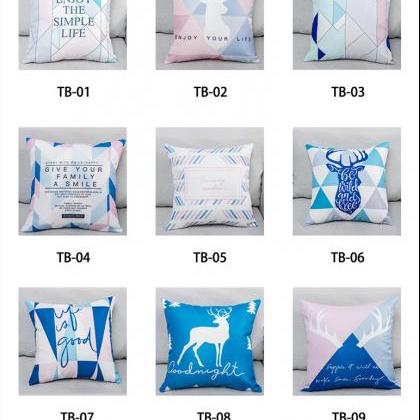 Nordic geometric pillowcases home s..