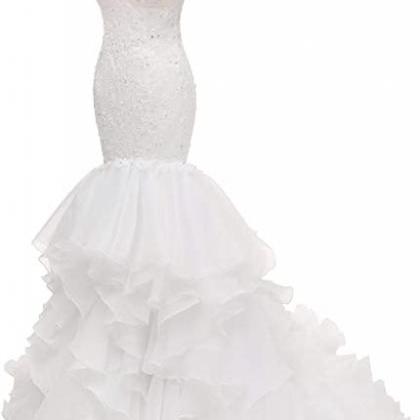 Organza Wedding Dress for Bride Lac..