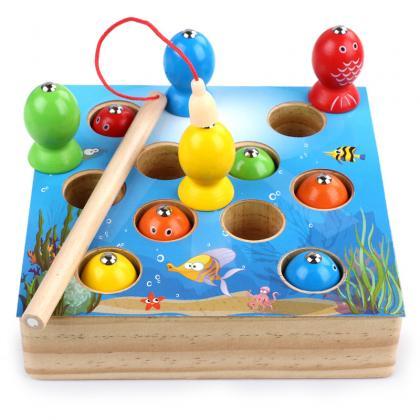  Children Wooden Toys Magnetic Game..