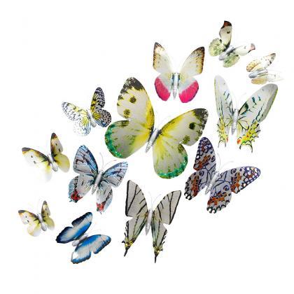  96 PCS Wall Decal Butterfly Silver..