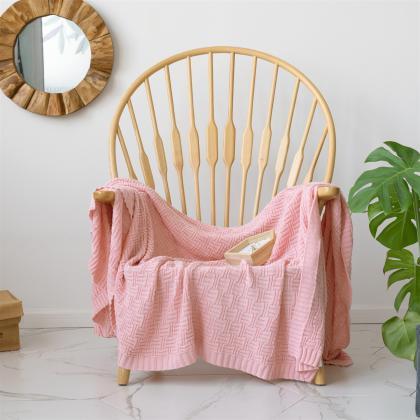 Knitted Slub Blanket Pure Cotton Wo..