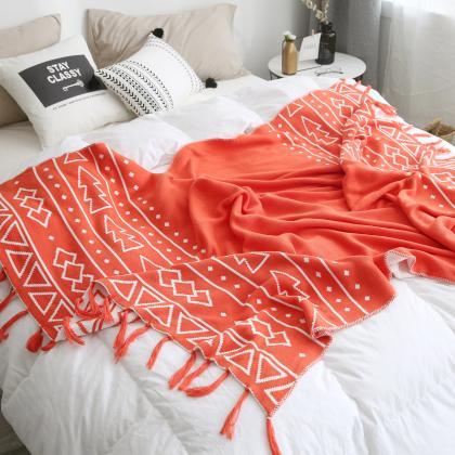 Cotton Knitted Blanket Sofa Cover B..