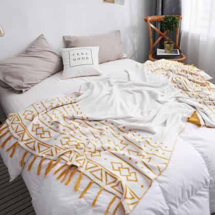 Cotton Knitted Blanket Sofa Cover B..