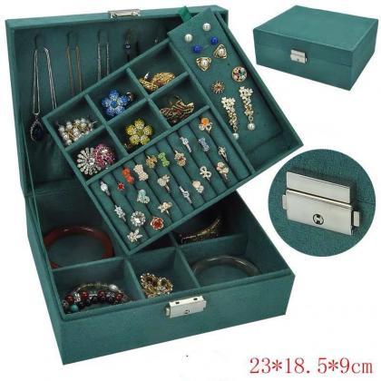 Jewelry Box for Women, Double Layer..