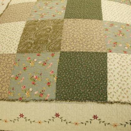 Washed quilted cotton printed three..