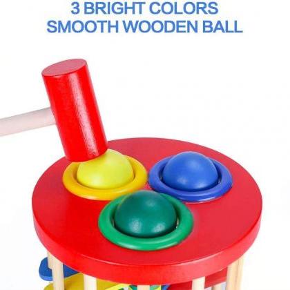Wooden Ball Drop Toy Kids Pounding ..