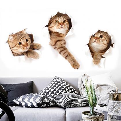 3D Wall Stickers Cats Self Adhesive..