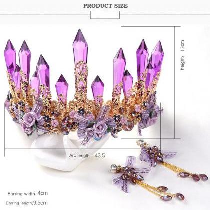Crystal Full Round Crowns for Women..