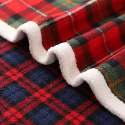 Scottish woolen lamb wool plaid pla..