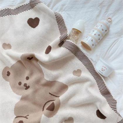 Creative Children's Bear Blanket Kn..