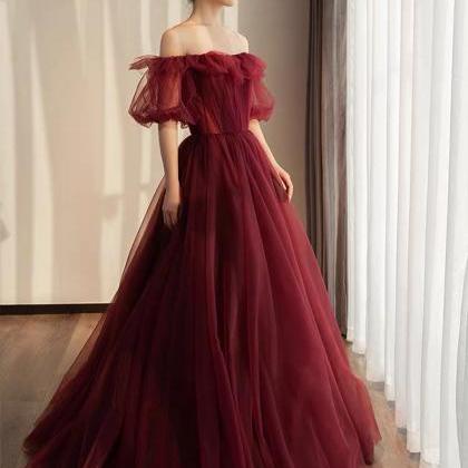 Wine Red Bridal Dress Wedding Dress..