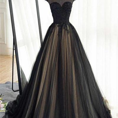Women's Black Lace Prom Evening Dress Party Dress