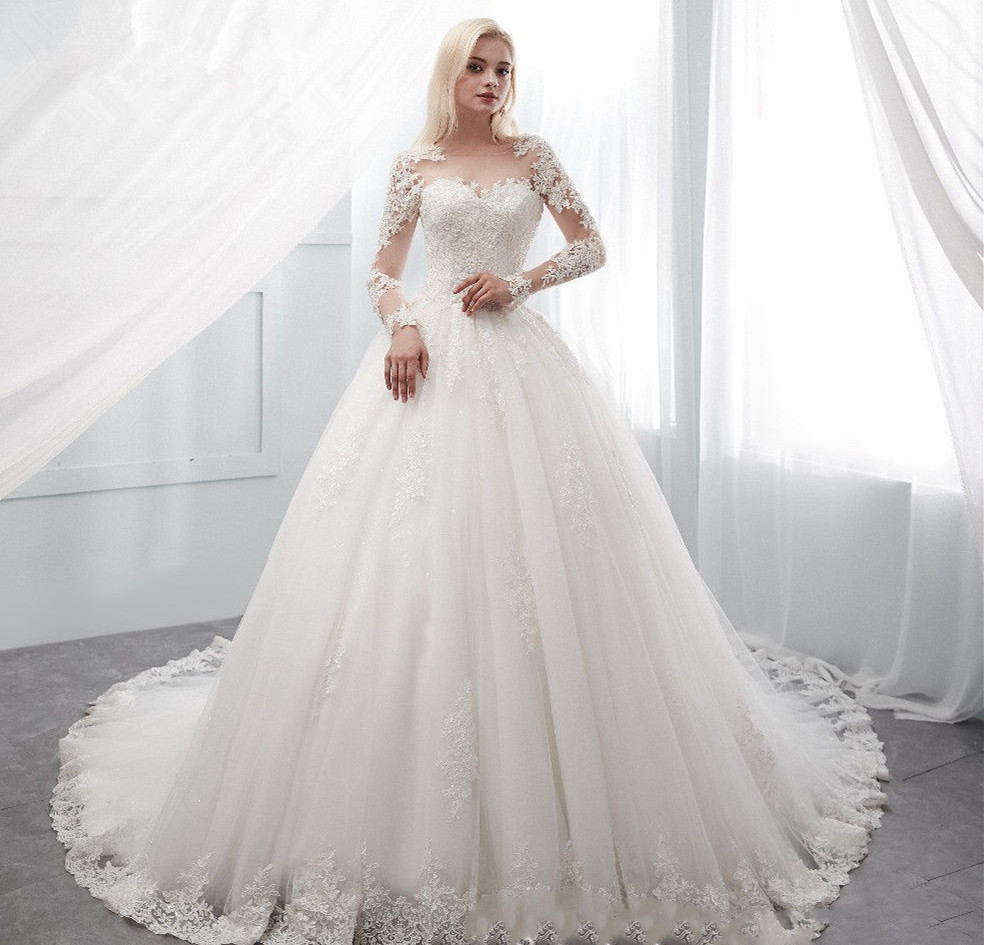 big lace wedding dress