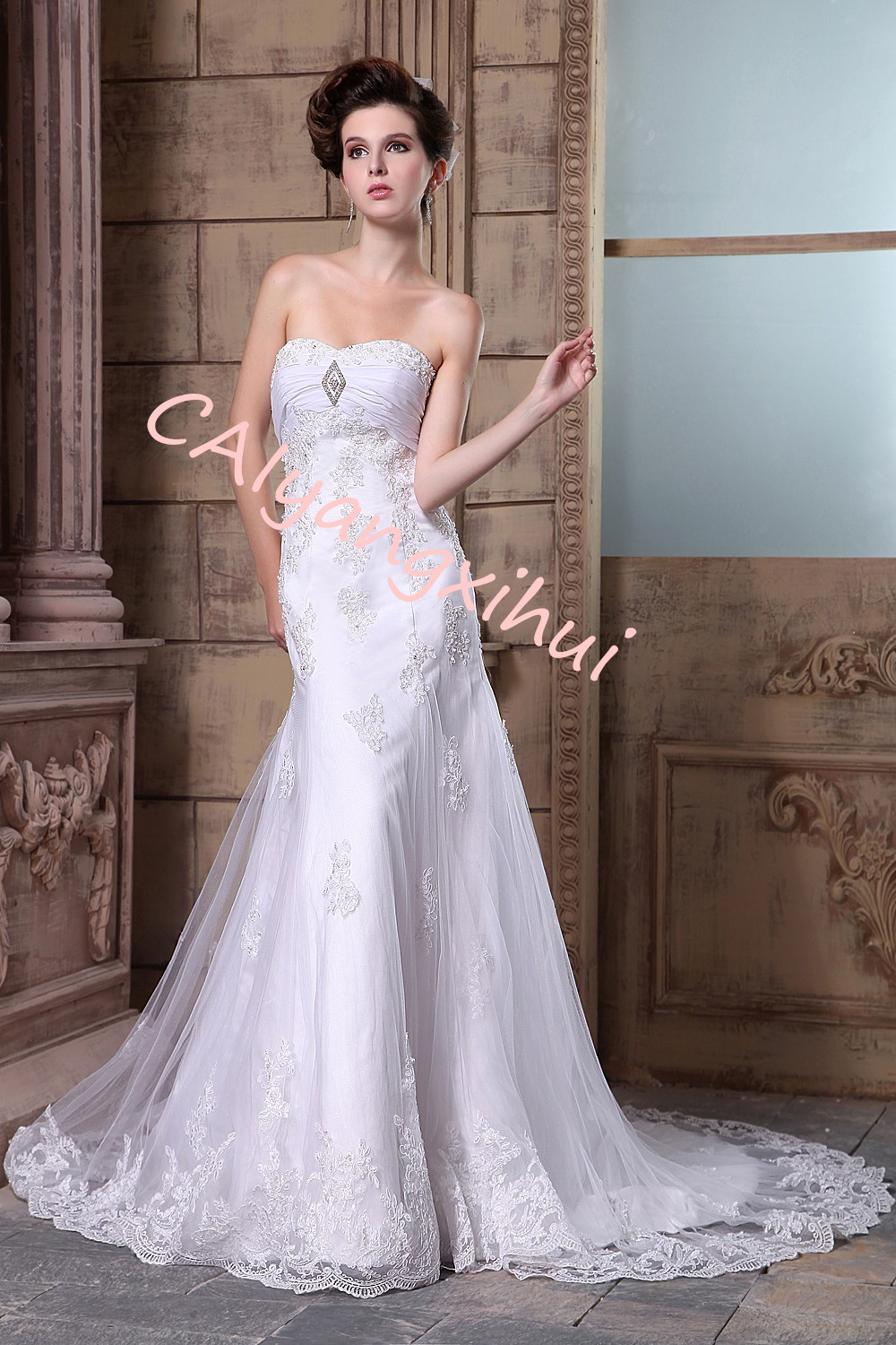 heart shaped mermaid wedding dresses