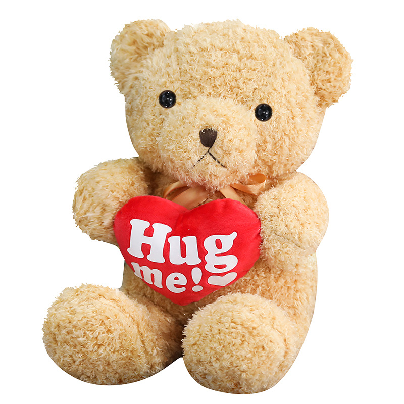 Love bear hug heart teddy bear hug bear doll doll rag doll plush toy to send female birthday gift