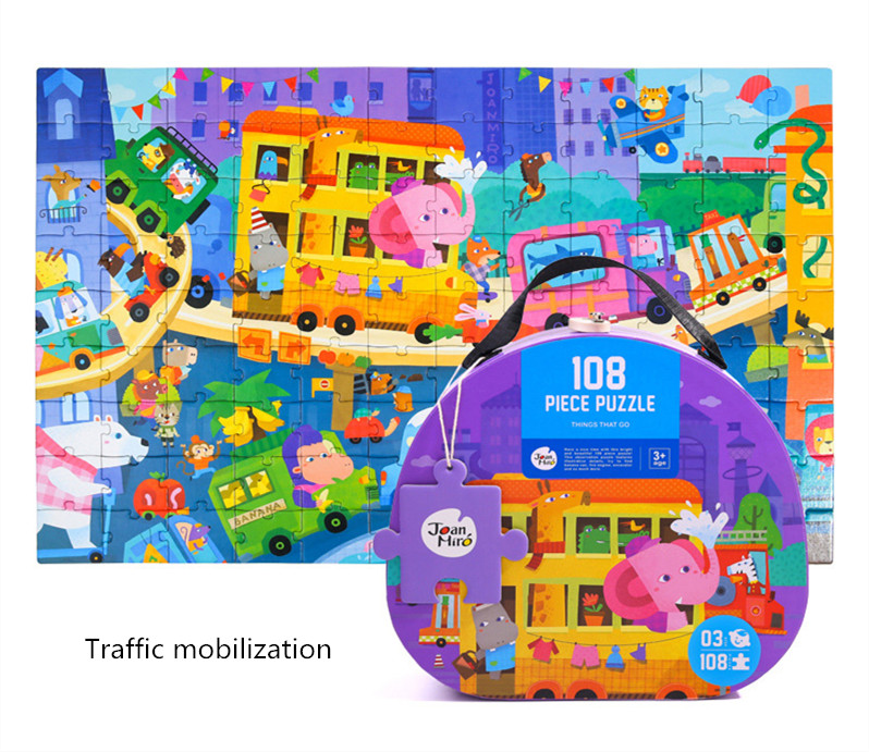 Birthday gift 108 piece scene puzzle children boys and girls gifts early education puzzle baby intelligence toys