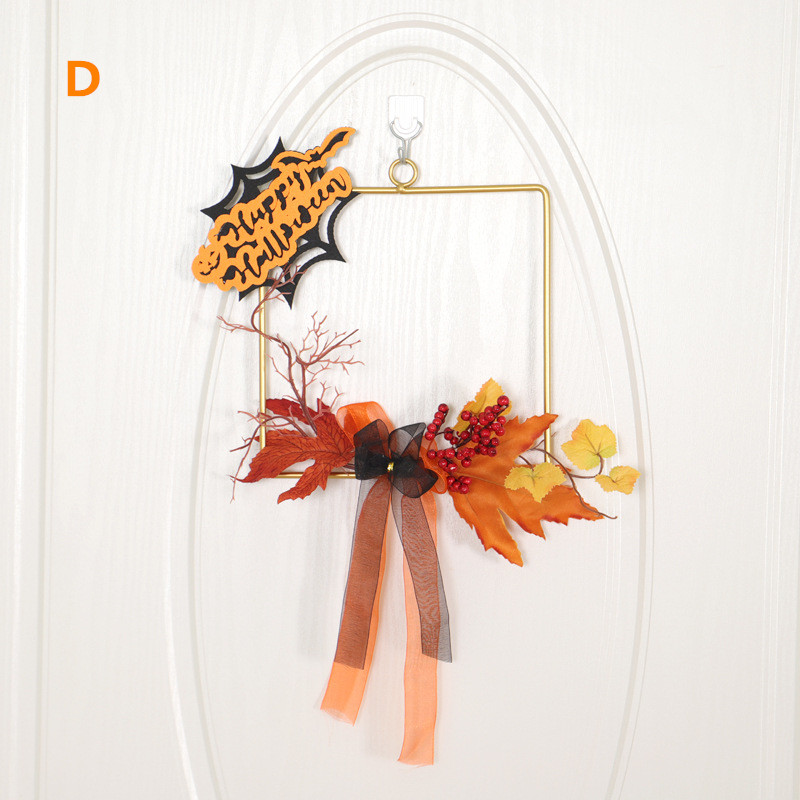 Sunflower Decoration Wooden Wall Hanging Home Decoration Door Hanging Wall Hanging Iron Non-Woven Fabric Holiday Decoration Red Black Maple Leaf Ornaments