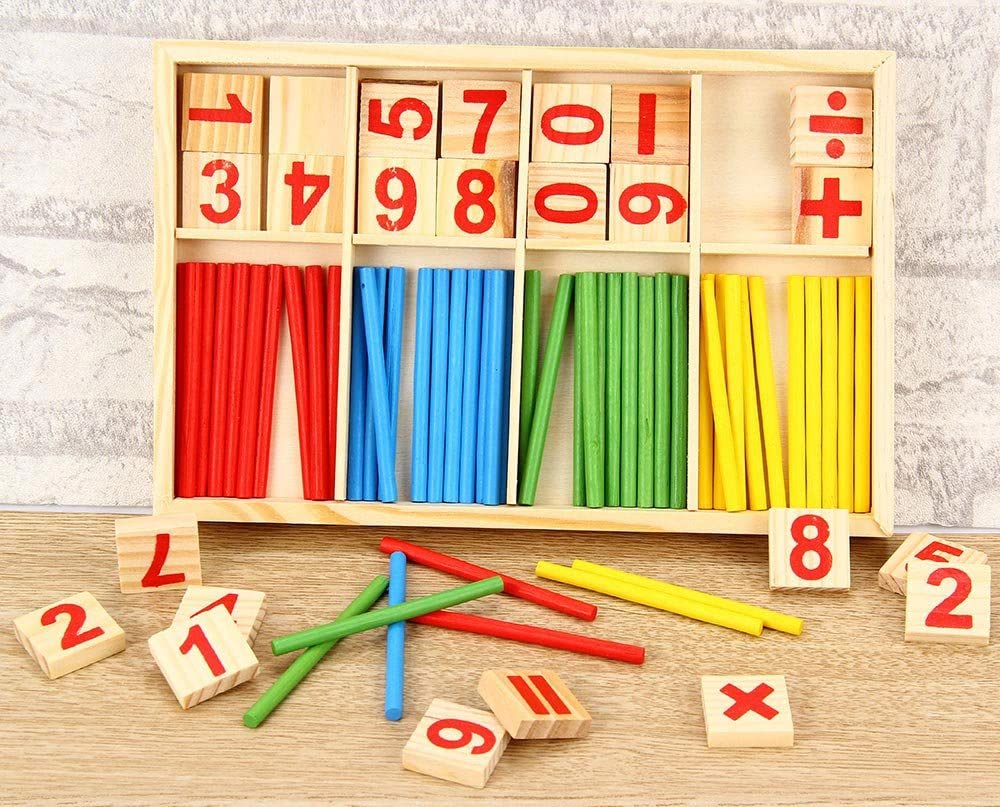 Children Mathematical Intelligence Stick Digital Figure Game Digital Stick Toys Number Puzzle Block with A Box Preschool Educational Toys