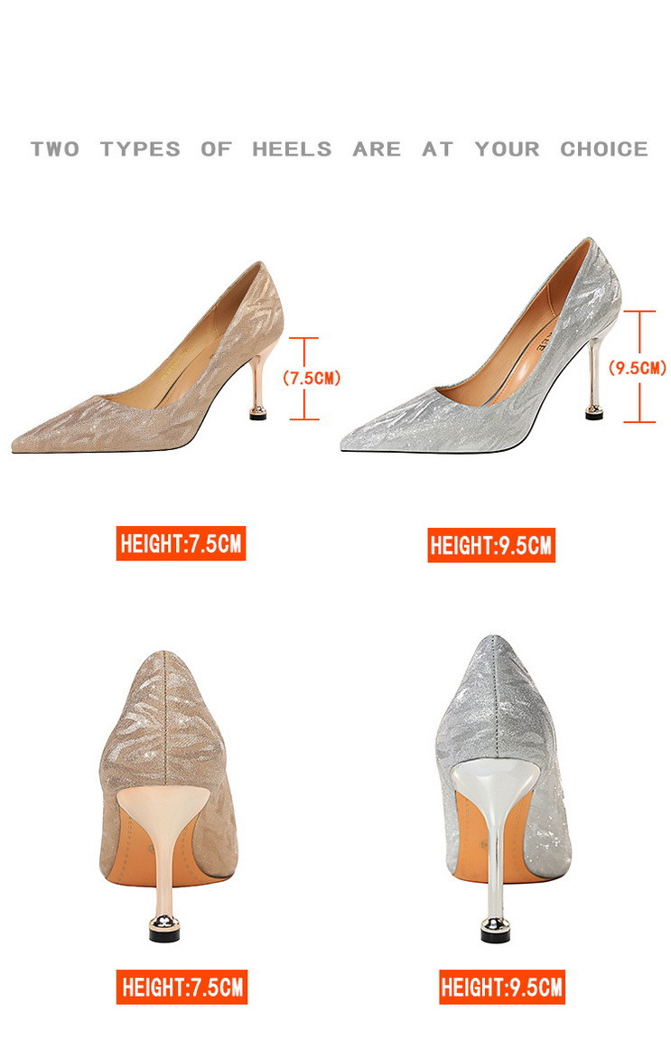 Women's Shoes Bridesmaid Shoes High-heeled Shallow Mouth Pointed Sexy ...