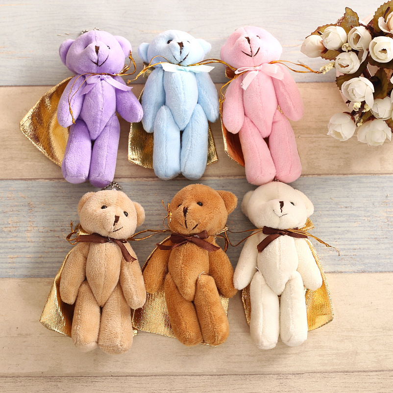Plush doll pendant key ring pendant festival bear plush toy children birthday gift-30 pcs