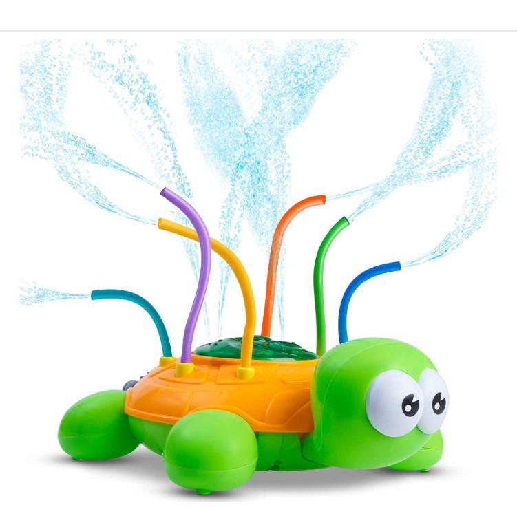 Outdoor Water Spray Sprinkler for Kids and Toddlers - Backyard Spinning Turtle Sprinkler Toy Wiggle Tubes - Splashing Fun for Summer Days
