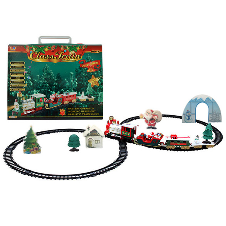 Train Set for Kids, Train Set with Lights and Sounds for Under , Electric Toy Train with Railway Tracks for Kids, Gift for Boys and Girls 