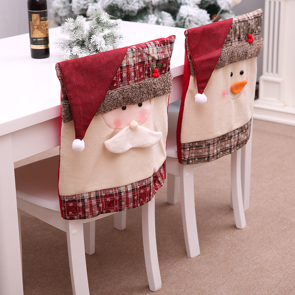 Christmas decoration supplies home decoration chair cover restaurant hotel square old man stool decoration