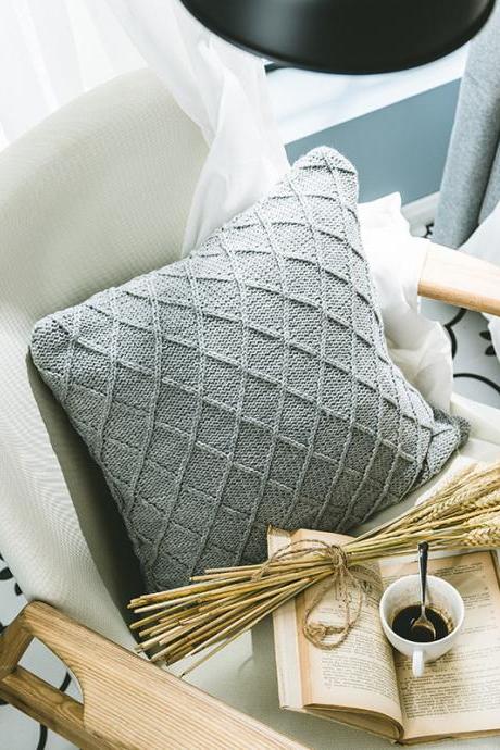 Sofa pillow cushion Knitting pillows Lumbar pillows Simple sofa cushions Car pillow core