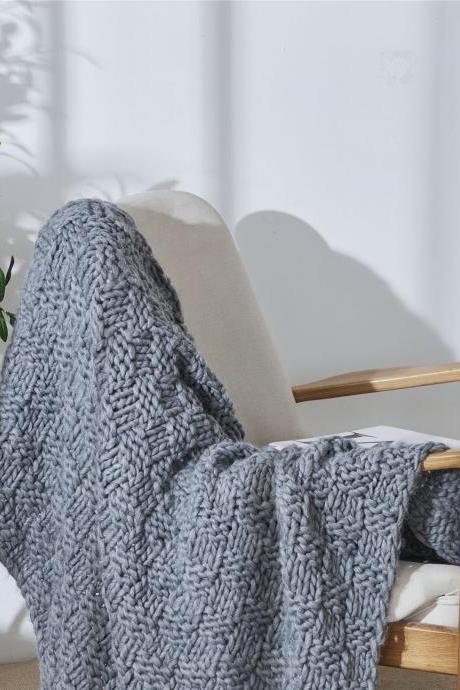 Bedding Hand Woven Icelandic Blanket Knit Cover blanket