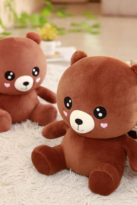 Stuffed Animal Baby Bear Plush Doll Panda Doll Love Brown Bear Doll Gift
