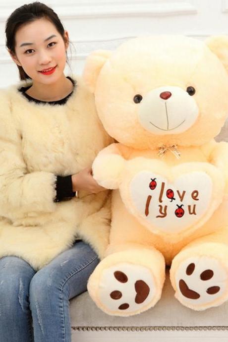 Stuffed doll holding heart bear plush toy teddy bear rag doll couple doll bear