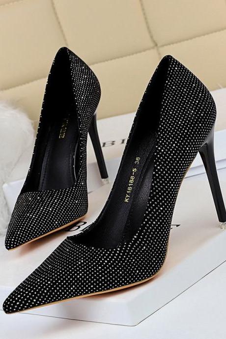 Women's pointed sexy nightclub high-heeled shoes