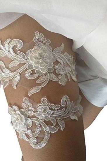 Wedding accessories Western-style wedding supplies Lace flowers pearls European and American bridal garter