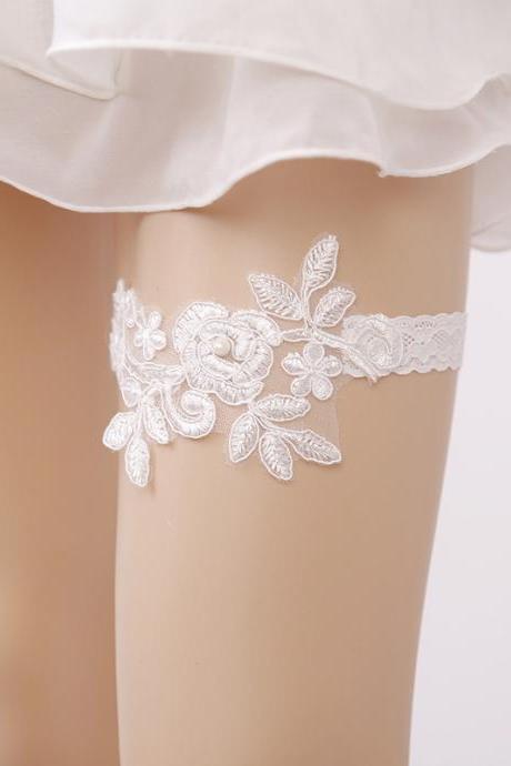 White lace princess sexy thigh ring wedding dress accessories European and American bridal garter garter