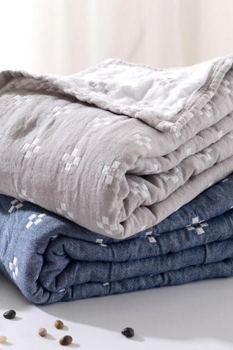 Bedding cotton gauze quilt air conditioning blanket cotton siesta blanket leisure blanket