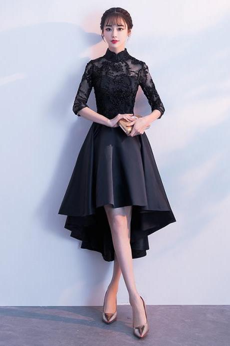 Women's black evening dress skirt slim dress