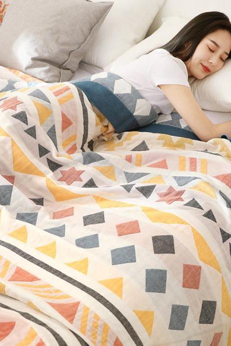 Cotton gauze summer towel quilt siesta air conditioning sofa cover blanket cotton blanket ( 78'x90')