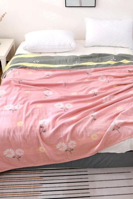 Pure cotton gauze cotton blanket air conditioning blanket leisure nap blanket