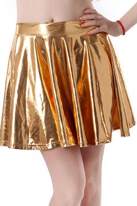 Women's Casual Fashion Flared Pleated A-Line Circle Skater Skirt