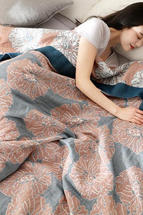 Bedding cotton blanket summer air conditioning blanket nap summer cool quilt（78x90inch）