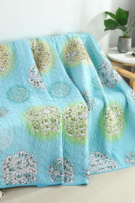 Cotton Summer Cool Quilt Printed Quilted Air Conditioner Washed Cotton Bed Cover