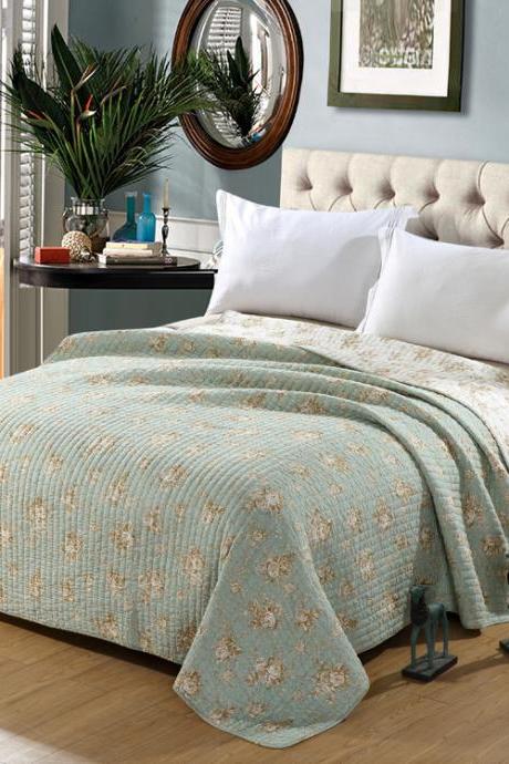 Floral Stitching Washing Single Quilt, Environmentally Friendly Active Printing And Dyeing Quilted Bed Cover Type Air Conditioning Quilt